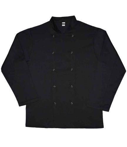 Dennys Long Sleeve Chefs Jacket - Black - 3XL